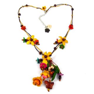 Handmade Agate and Carnelian Summer Flower Multicolor Floral Pattern