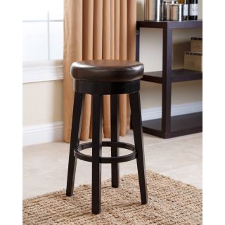 ABBYSON LIVING Camila Dark Brown Bonded Leather Counter Stool