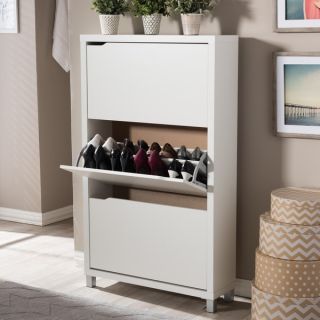 Simms White Modern Shoe Cabinet   16017027   Shopping