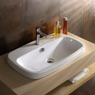 Cangas Ceramic Bathroom Sink with Overflow