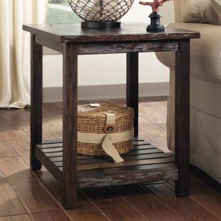 Signature Design By Ashley Mestler Brown Rectangular End Table   End Tables