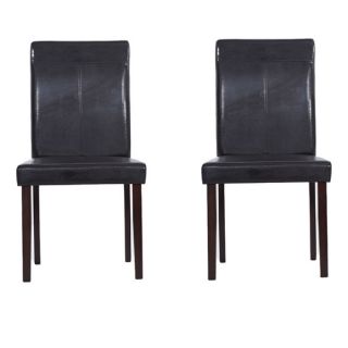 Christopher Knight Home T stitch Chocolate Brown Leather Dining Chairs