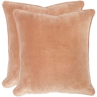 Safavieh Velvet Dream Dusty Apricot Throw Pillows (20 inches x 20
