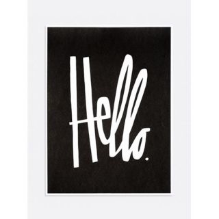 Hello Silkscreen Graphic Art in Black by Easy, Tiger
