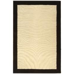 Safavieh Handmade Zebra Ivory New Zealand Wool Rug (36 x 56