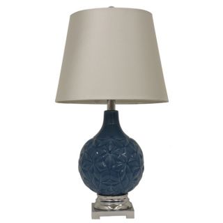 Bella Blue Trellis Ceramic Table Lamp (Set of 2)