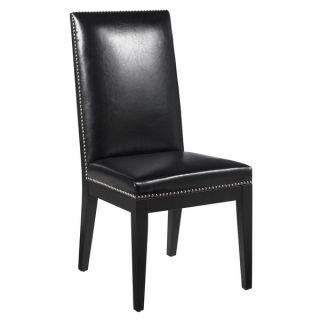 Milan Faux Leather Black Dining Chairs (Set of 2)