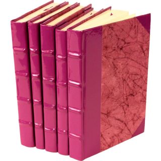 Patent Leather Purple Decorative Books (Set of 5)