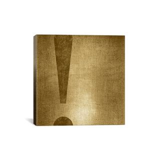 Exclamation Gold Shimmer Graphic Art on Canvas by iCanvas