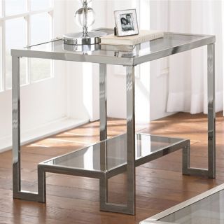 Furniture of America Deitie Modern Chrome End Table