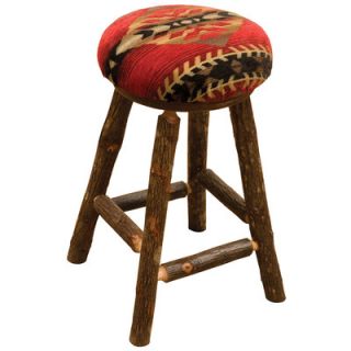 Hickory 24 Bar Stool with Cushion by Fireside Lodge