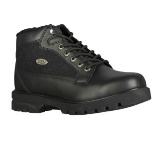 Lugz Mens Brigade Fleece Black Leather Ankle Boots   15831564
