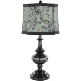 Safavieh Indoor 1 light Paisley Shade Olivia Black Urn Table Lamps