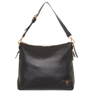 Prada Daino Black Side Zip Hobo Bag  ™ Shopping   Big