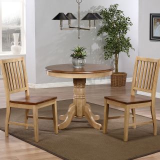 Sunset Trading Brookdale 3 Piece Round Cafe Dining Table Set with Brookdale Chairs   Kitchen & Dining Table Sets