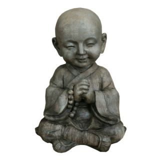 Buddha Child Sitting Praying Statue with Beads by Hi Line Gift Ltd.