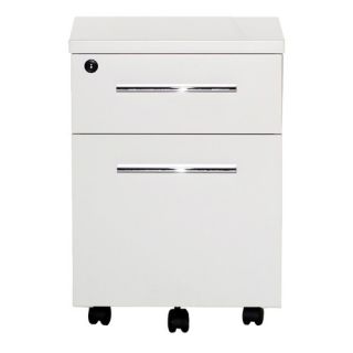 Jesper Office 2 Drawer Mobile File Cabinet with Lock & Casters