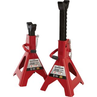 Strongway Double-Locking Jack Stands — Pair, 3-Ton Capacity, 11 1/4in.–16 3/4in. Lift Range  Jack Stands