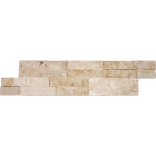MS International Random Sized Travertine Splitface Tile in Roman Beige