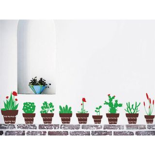 Different Flower Pots Wall Decal by Pop Decors
