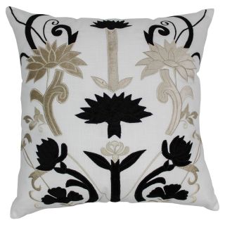 Blazing Needles 20 x 20 in. Indian Floral Elegance Velvet Applique Throw Pillow   Decorative Pillows
