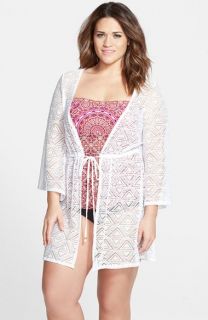 Jessica Simpson Crochet Cover Up (Plus Size)