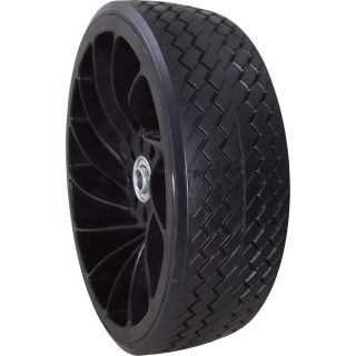 Marathon Tires Flat-Free Plastic Flex Wheel with Rubber Tread — 3/4in. Bore, 4.10/3.50–4in.  Flat Free Hand Truck Wheels