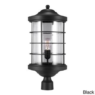 Sea Gull Lighting Kent 1 light Black Outdoor Post Lantern