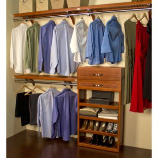 John Louis 16 inch Deep Carmel Finish Woodcrest Closet System