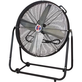 Q Standard Tilting Venturi Fan — 24in. Dia., 1/5 HP, 7,500 CFM, Model# 19024