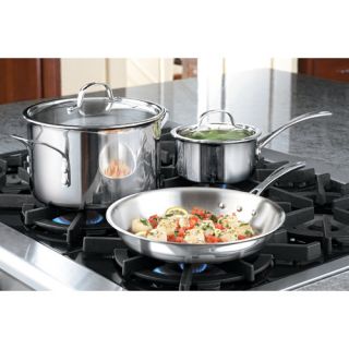 Calphalon Try Ply Stainless Steel 8 Piece Cookware Set