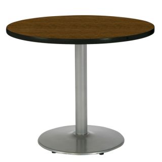 36 inch Round Pedestal Table with Round Silver Base