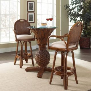 Hospitality Rattan Sunset Reef 3 Piece Pub Set with Cushions   TC Antique   Indoor Bistro Sets