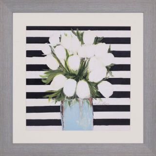 White Tulips Framed Painting Print by Paragon