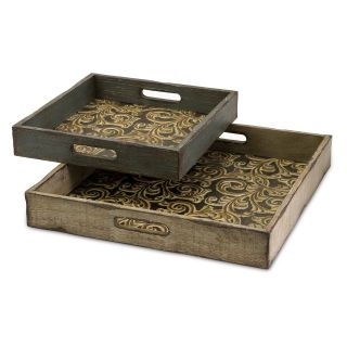 IMAX Corinne Square Serving Trays   Set of 2