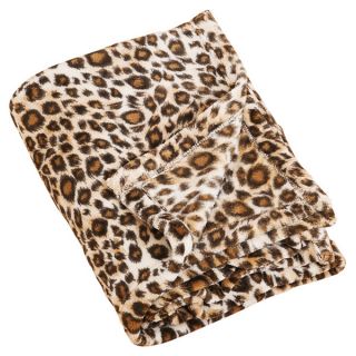 Denali Black and Brown Leopard Print Throw Blanket