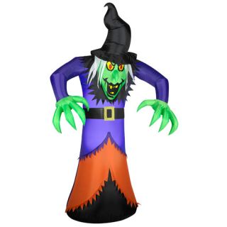 Gemmy Industries Airblown Animated Life Size Witch Halloween