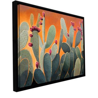 Rick Kersten Cactus Orange Floater framed Gallery wrapped Canvas