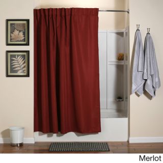 Aulaea Infinity Collection Shower Curtain with Integrated Hooks and