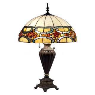 Tiffany Style Jade Stone Emperor Table Lamp   15524040  