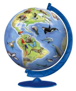 World's Endangered Species 8 in. 180 Piece Puzzle Globe