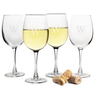 Personalized White Wine Glasses (Set of 4)   Shopping