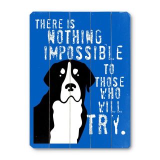 Artehouse Nothing Impossible Wood Sign   9W x 12H in.   Wall Art