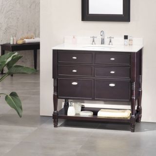 OVE Decors Elizabeth 36 inch Singe Sink Bathroom Vanity with Marble