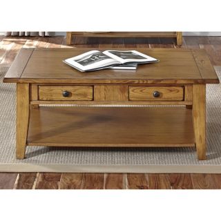 Liberty Rustic Oak Traditional Cocktail Table
