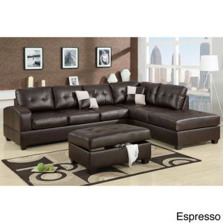 Berane Reversible All Around Bonded Leather Sectional Couch   16052627