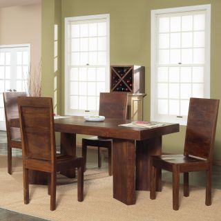 Modus Palindrome 5 Piece Dining Table Set with Solid Back Chairs   Kitchen & Dining Table Sets