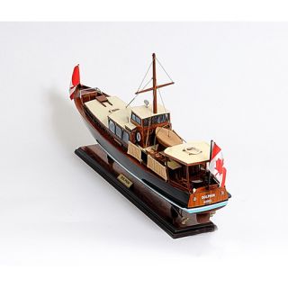 Dolphin Painted Model Boat by Old Modern Handicrafts