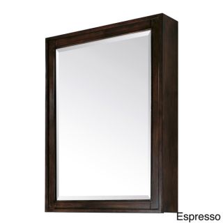 Avanity Madison 28 inch Beveled Mirror Cabinet in Light Espresso
