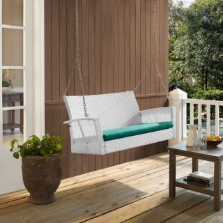 Coral Coast Soho Wicker Porch Swing with Free Cushion   Porch Swings